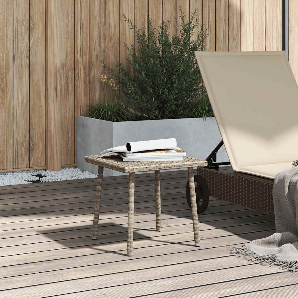 téglalap polyrattan kerti dohányzóasztal 40x40x37cm