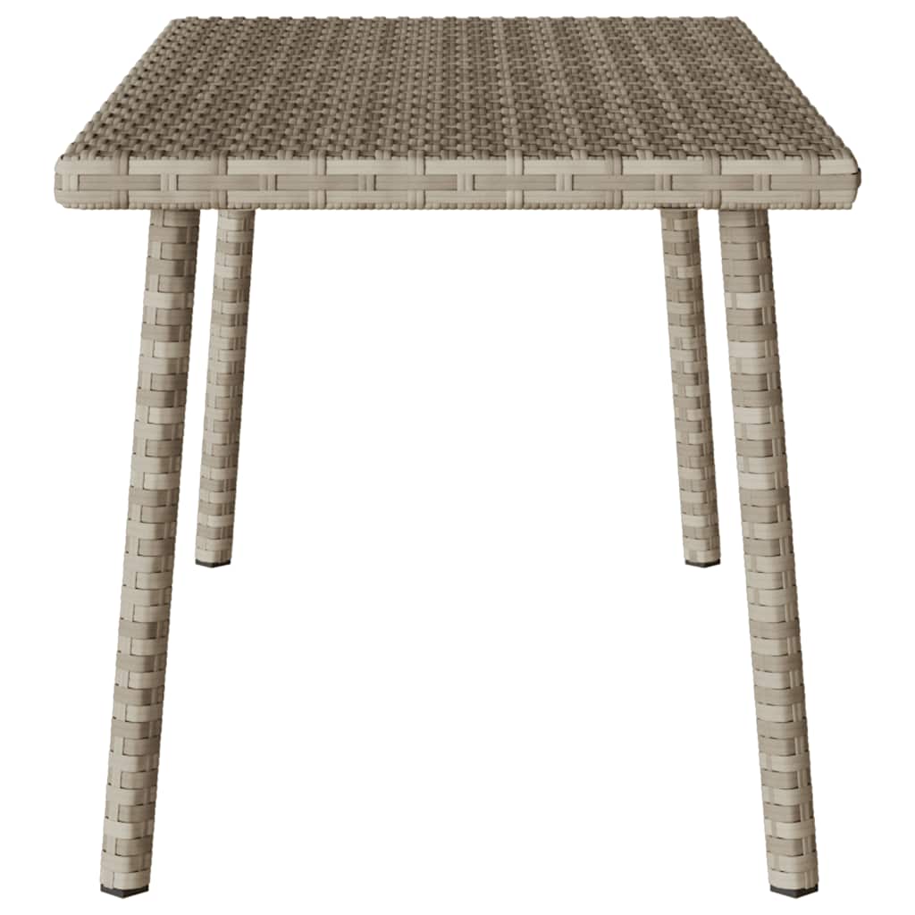 téglalap polyrattan kerti dohányzóasztal 80x40x37cm