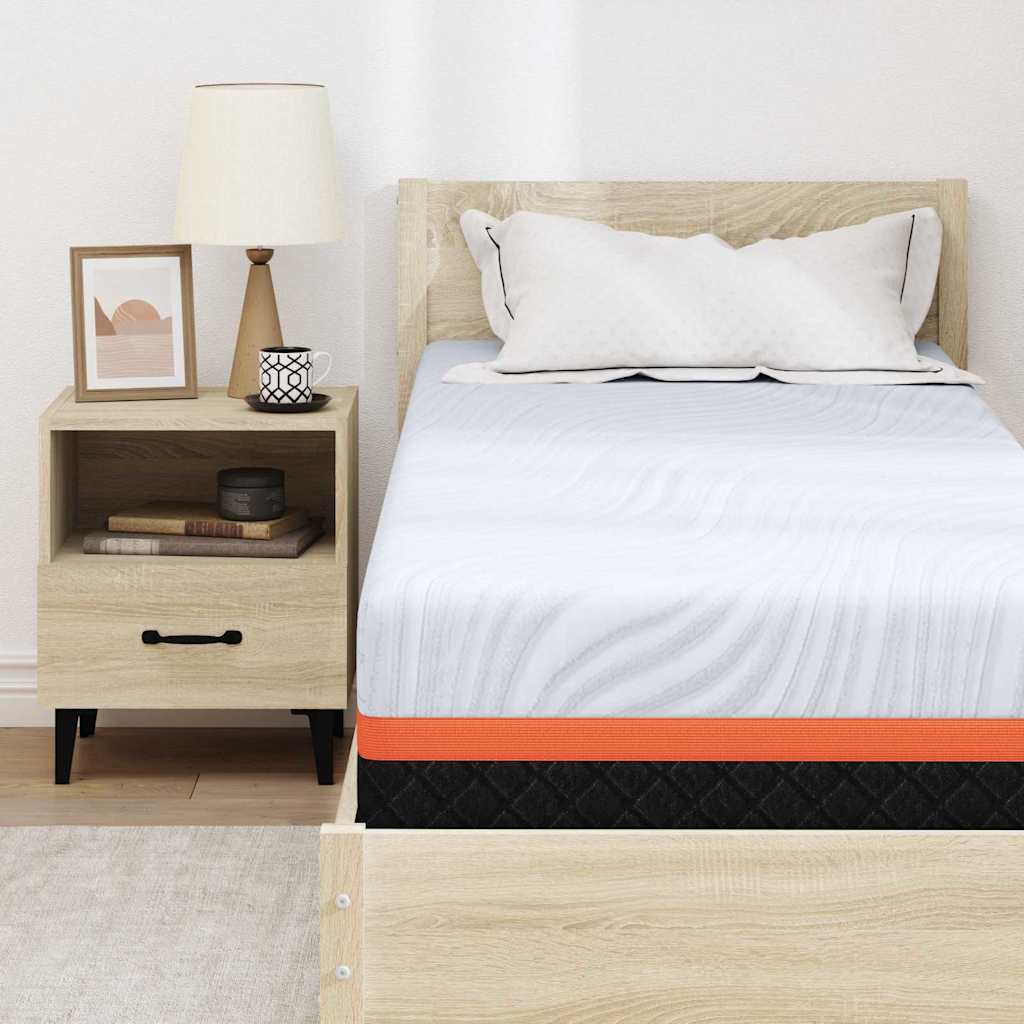 Matrac Fehér és Szürke 80 x 200 cm Jacquard szövet