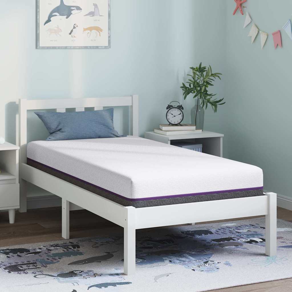 Memóriahabos matracok Közepes 80 x 160 cm Fehér és Szürke