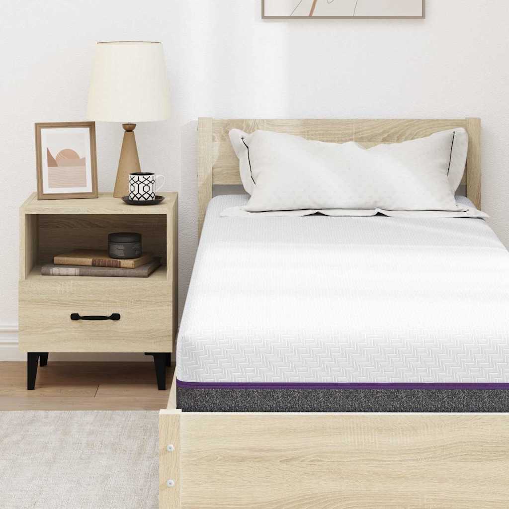Memóriahabos matracok Közepes 80 x 200 cm Fehér és Szürke