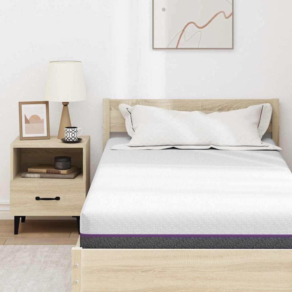 Memóriahabos matracok Közepes 100 x 200 cm Fehér és Szürke