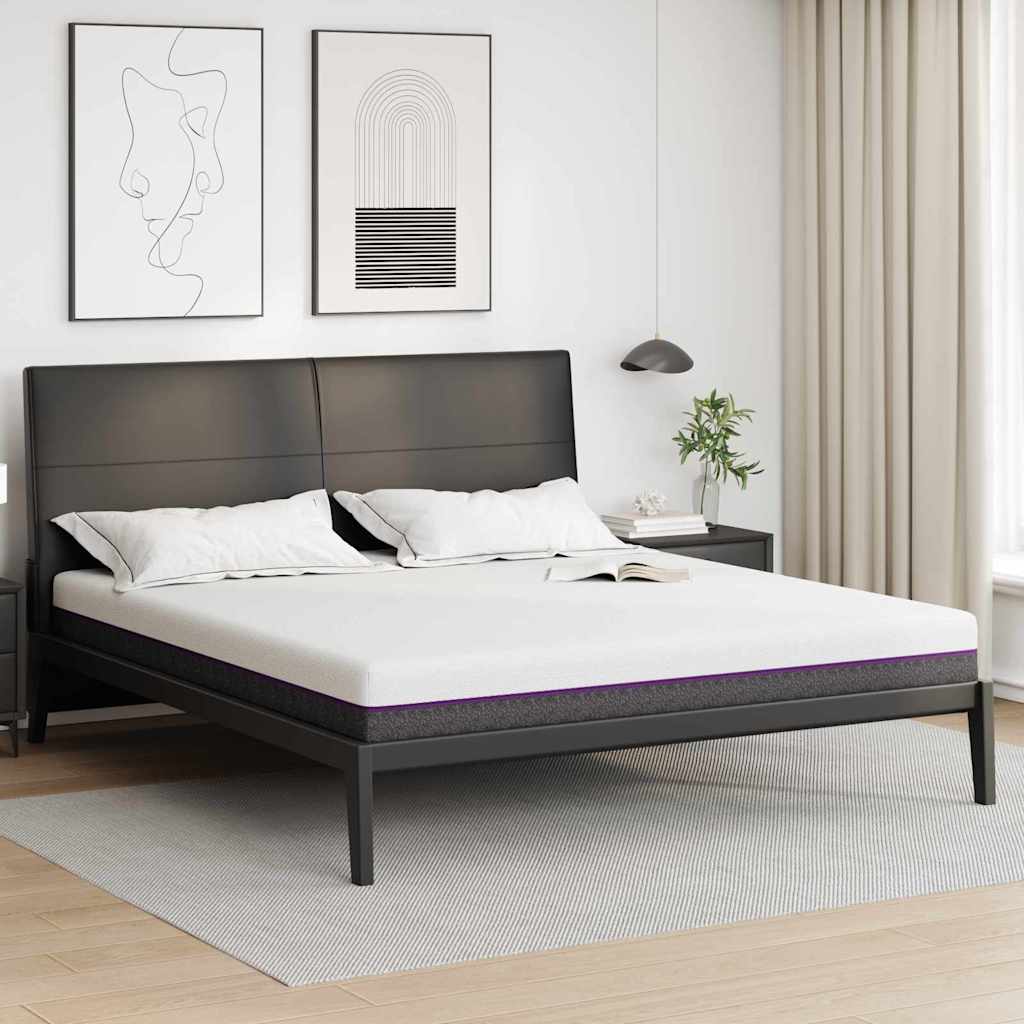 Memóriahabos matracok Közepes 180 x 200 cm Fehér és Szürke