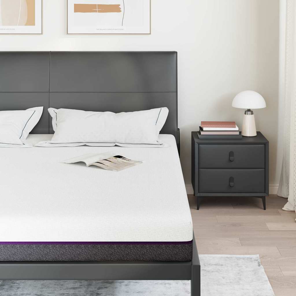 Memóriahabos matracok Közepes 200 x 200 cm Fehér és Szürke