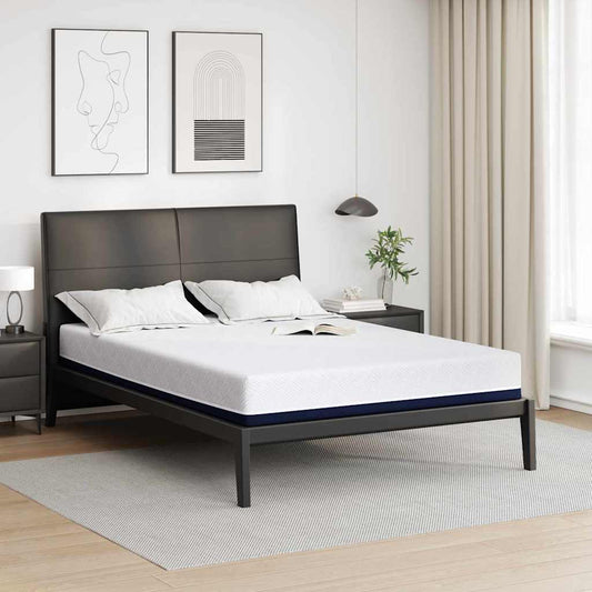 Matrac Fehér és kék 140 x 200 cm Jacquard szövet