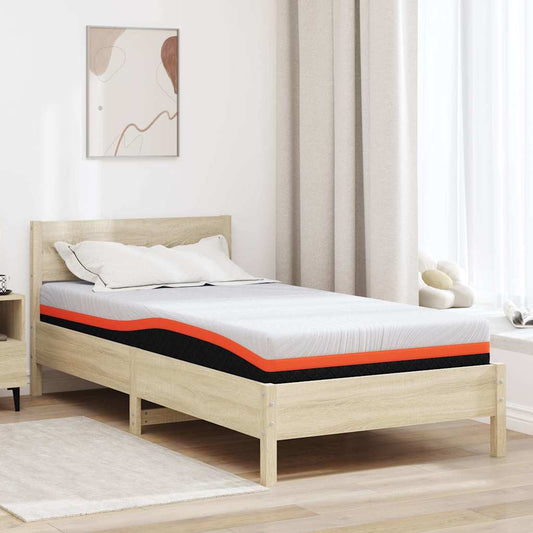 Matrac Fehér és fekete 90 x 190 cm Jacquard szövet