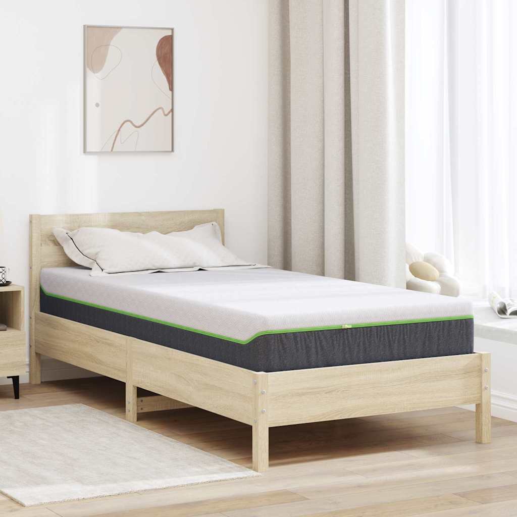 Matrac Fehér és Szürke 90 x 190 cm Jacquard szövet