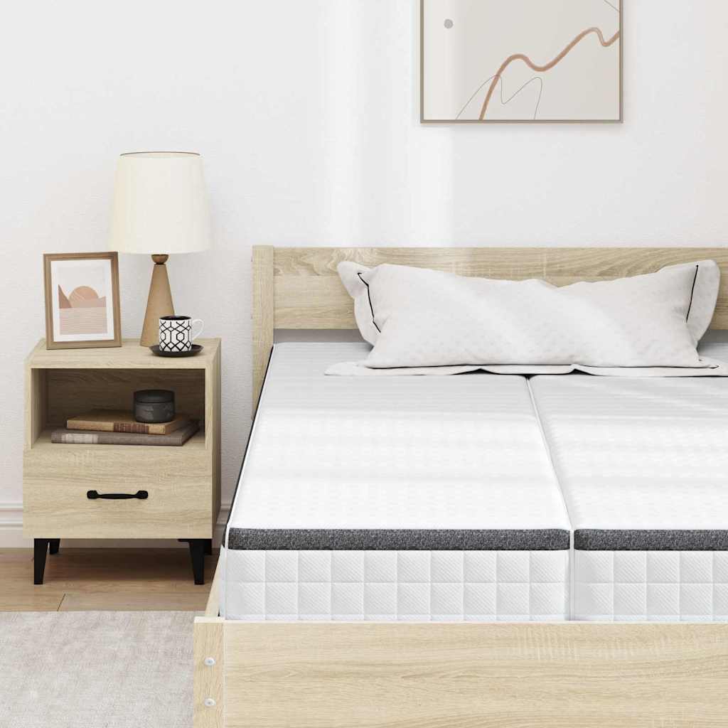 Matrac 2 pcs Fehér és Szürke 60 x 200 cm Bonell Rugó