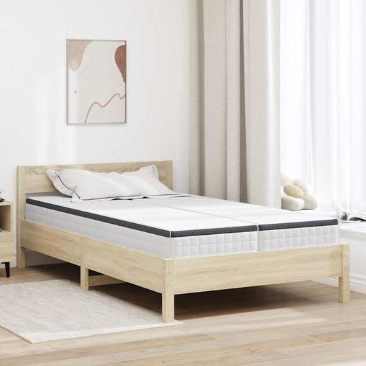 Matrac 2 db Közepesen puha 60 x 200 cm Fehér és Szürke