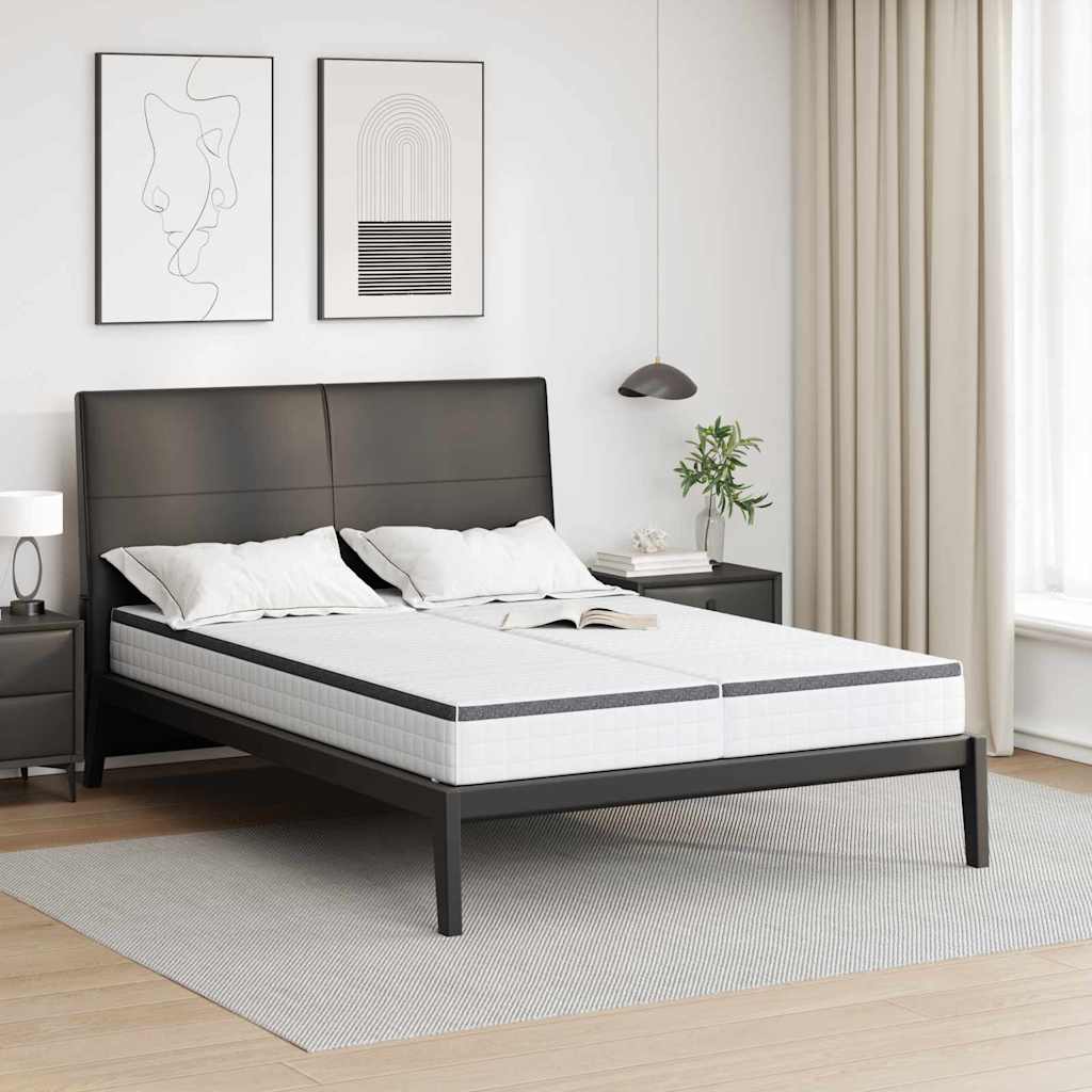 Matrac 2 db Közepesen puha 70 x 190 cm Fehér és Szürke