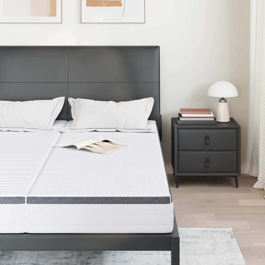 Matrac 2 db Közepesen puha 70 x 190 cm Fehér és Szürke