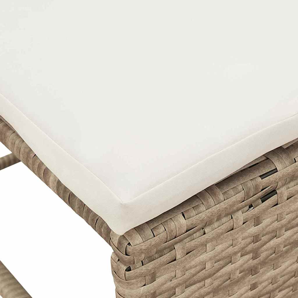 Kerti Kanapé Szett párnával 6 pcs Beige és krém polirattan
