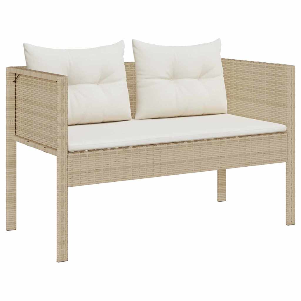 Kerti Kanapé Szett párnával 6 pcs Beige és krém polirattan
