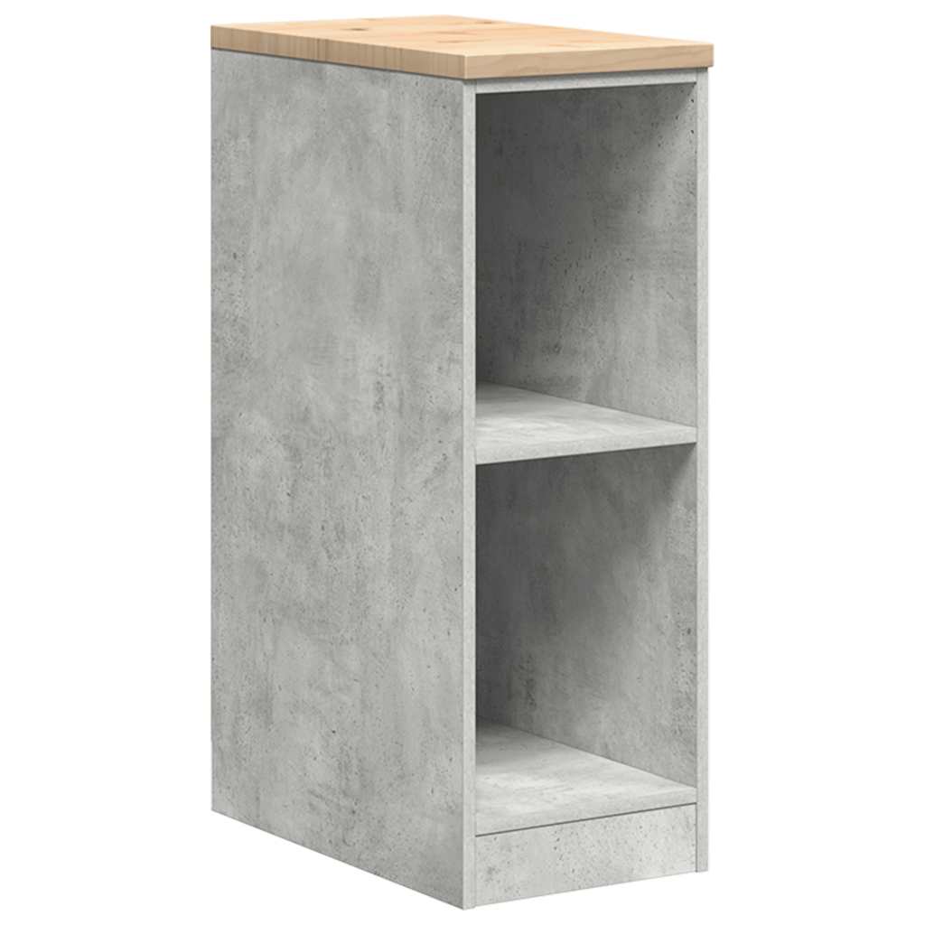 garázs tárolószekrény Beton szürke 30x51x85 cm tömörfa fenyőfa