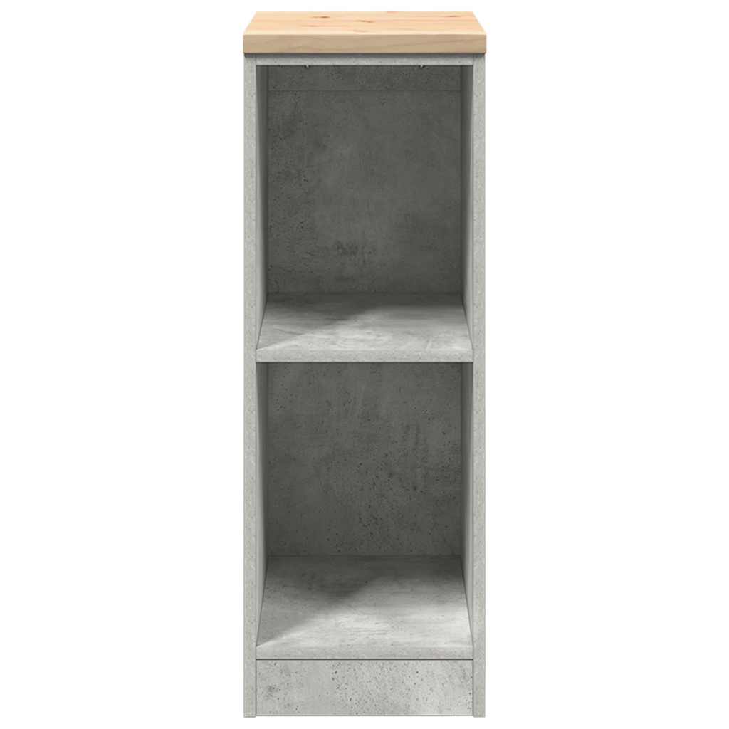 garázs tárolószekrény Beton szürke 30x51x85 cm tömörfa fenyőfa