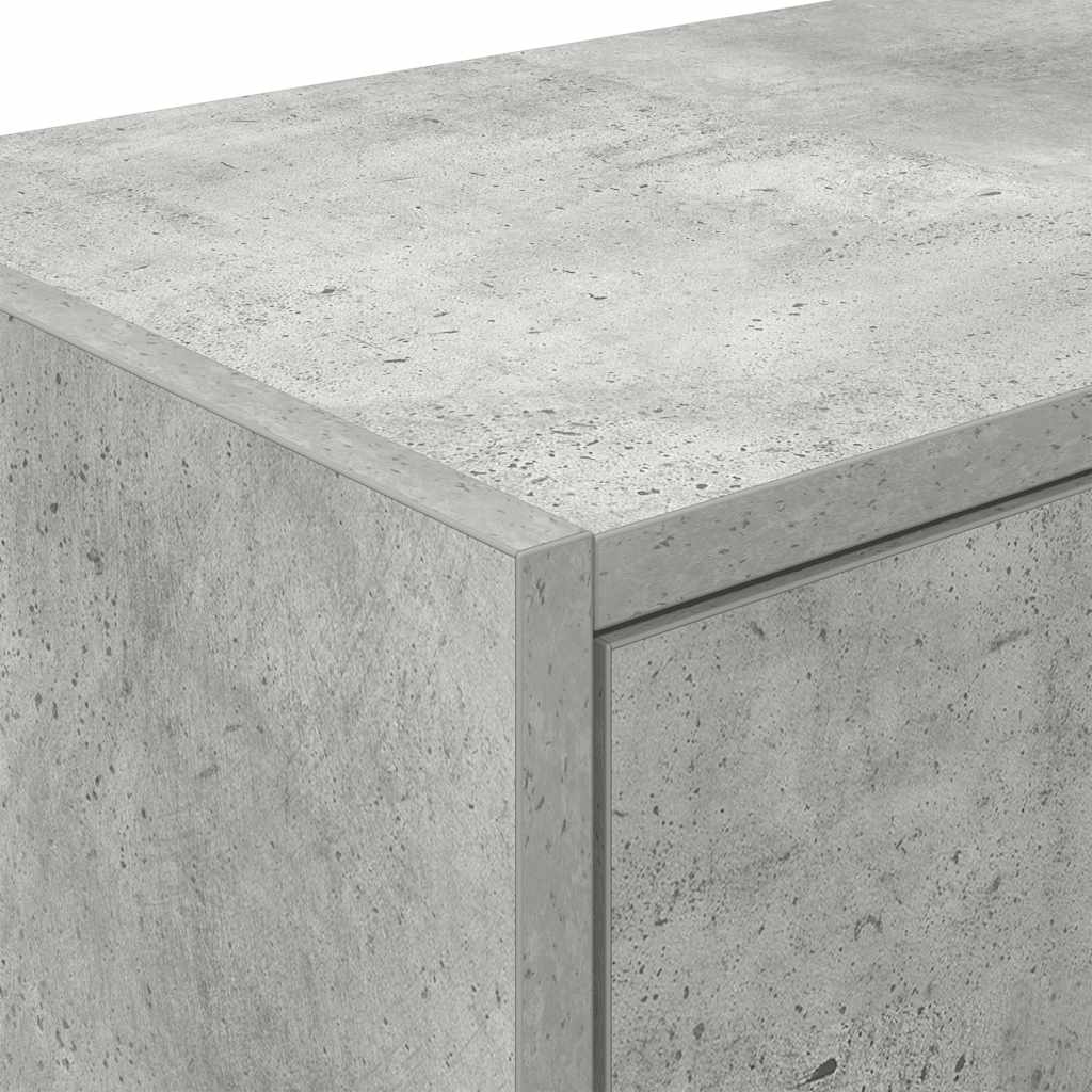 betonszürke szerelt fa garázs fali szekrény