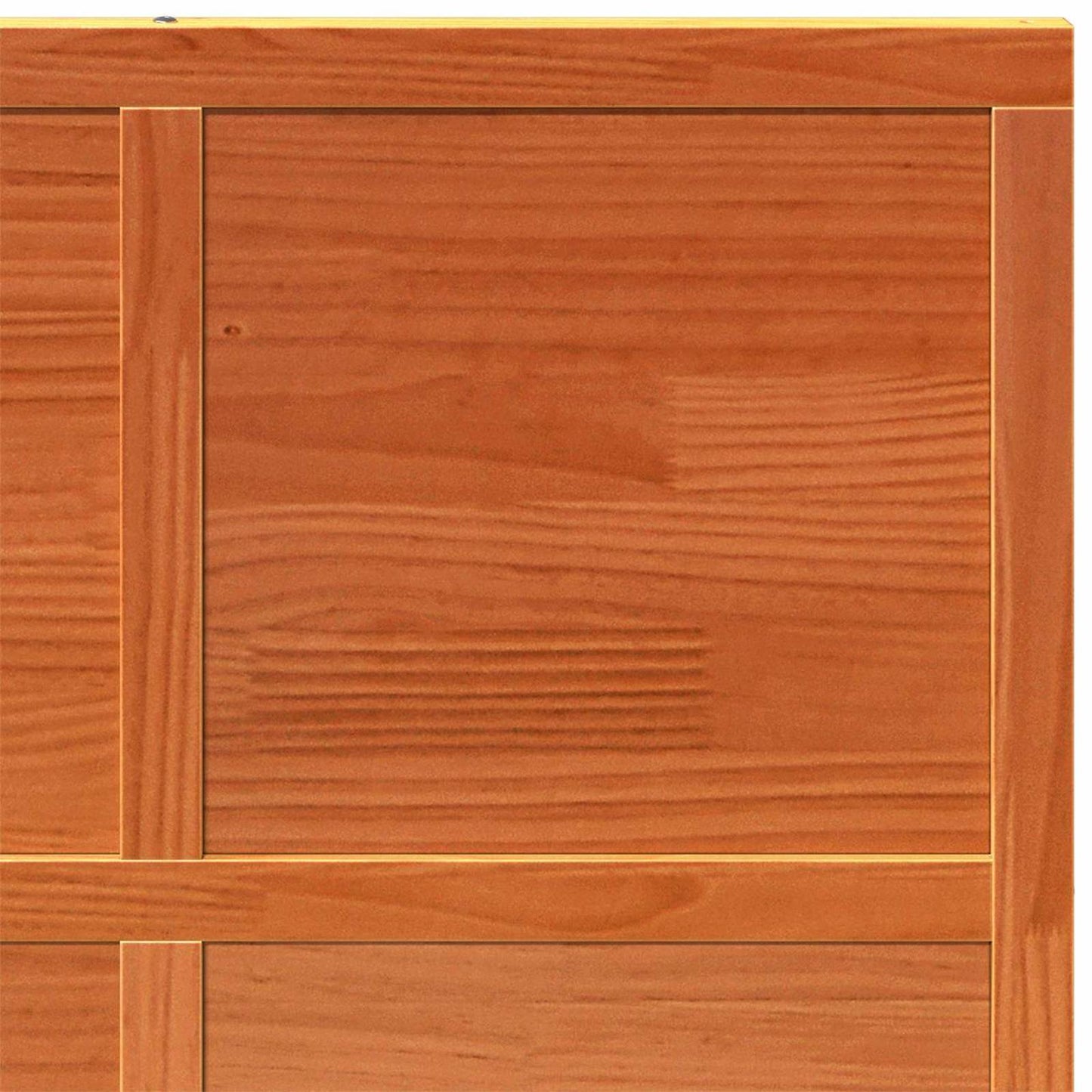 Istállóajtó Viaszbarna 90 x 208 cm Tömör Fenyőfa