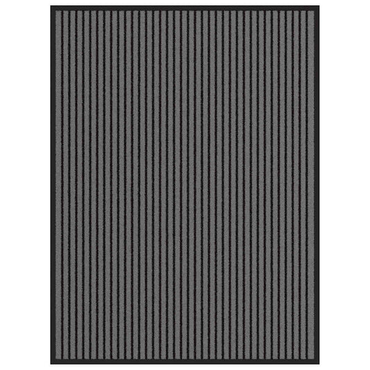 lábtörlő csíkos fekete és szürke 90x120 cm