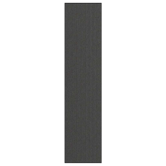 lábtörlő csíkos fekete és szürke 115x500 cm