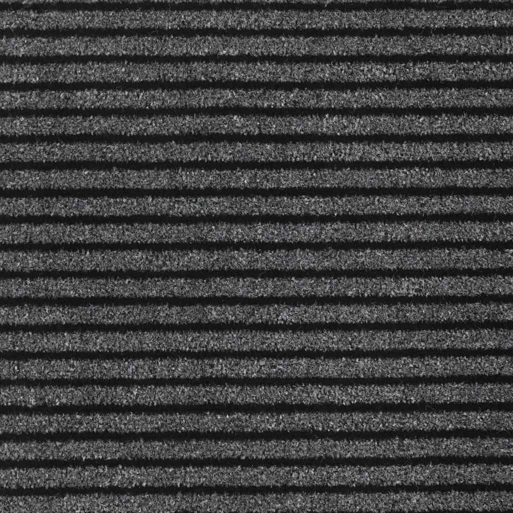 lábtörlő csíkos fekete és szürke 115x500 cm