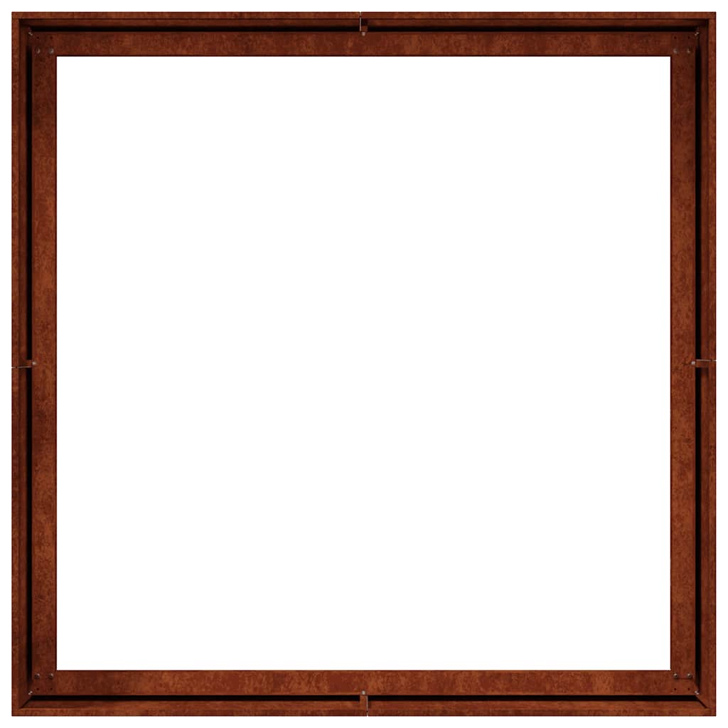 ültető rozsdás 100x100x40 cm időjárásálló acélból