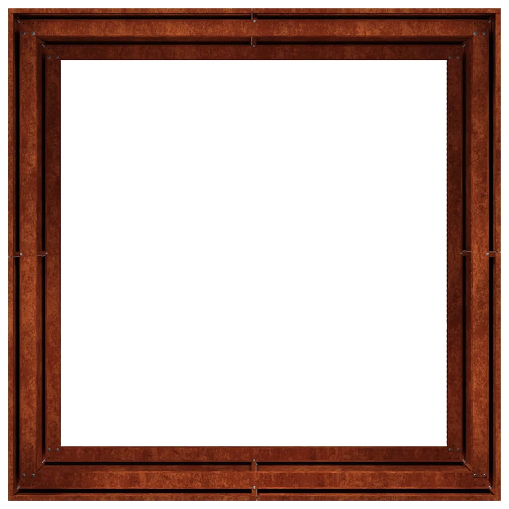 ültető rozsdás 100x100x80 cm időjárásálló acélból