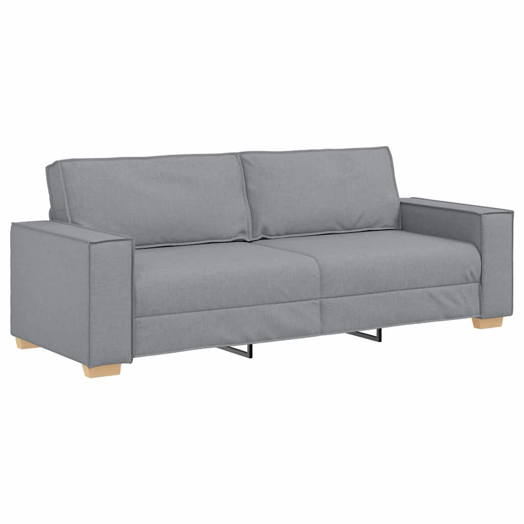 Kanapé 3 pcs Világosszürke 220 x 80 x 84 cm Lábbal kevert anyag