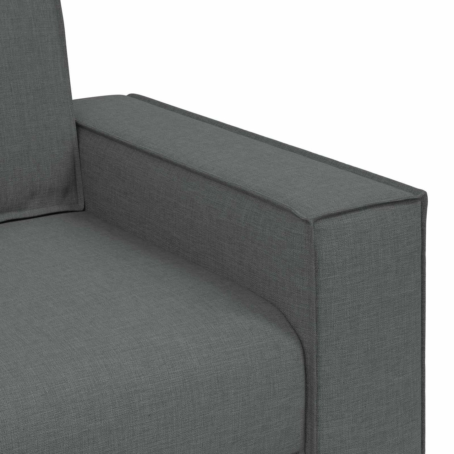 Kanapé 3 pcs Sötétszürke 220 x 80 x 84 cm Lábbal kevert anyag