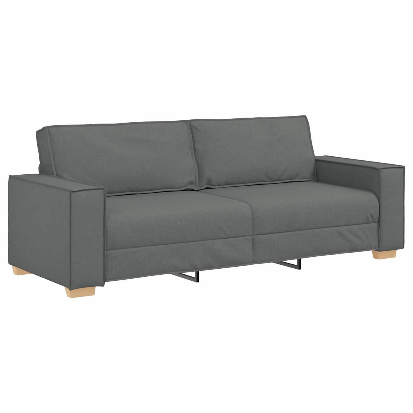 Kanapé 3 pcs Sötétszürke 220 x 80 x 84 cm Lábbal kevert anyag