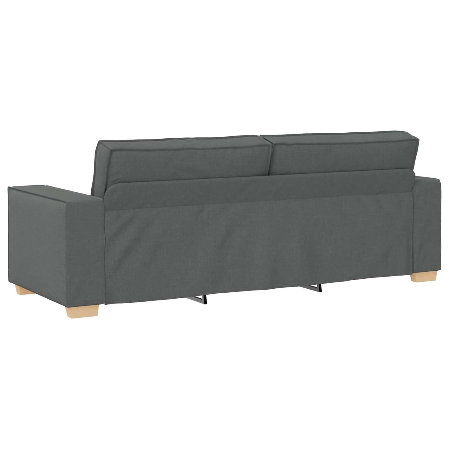 Kanapé 3 pcs Sötétszürke 220 x 80 x 84 cm Lábbal kevert anyag