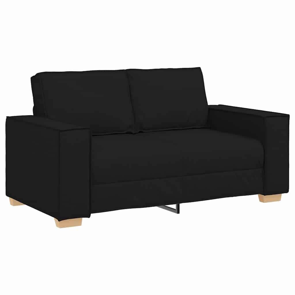 Kanapé 3 pcs Fekete 220 x 80 x 84 cm Lábbal kevert anyag