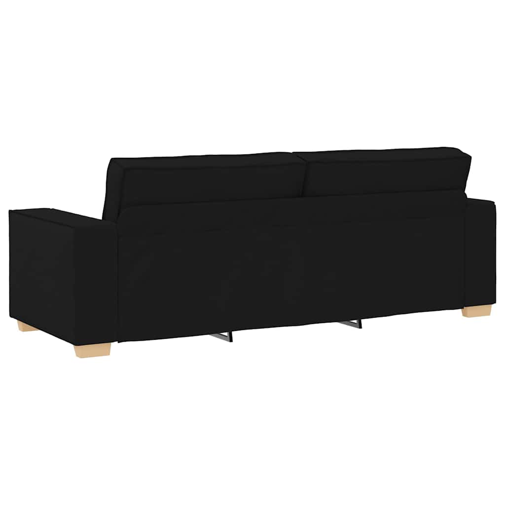 Kanapé 3 pcs Fekete 220 x 80 x 84 cm Lábbal kevert anyag