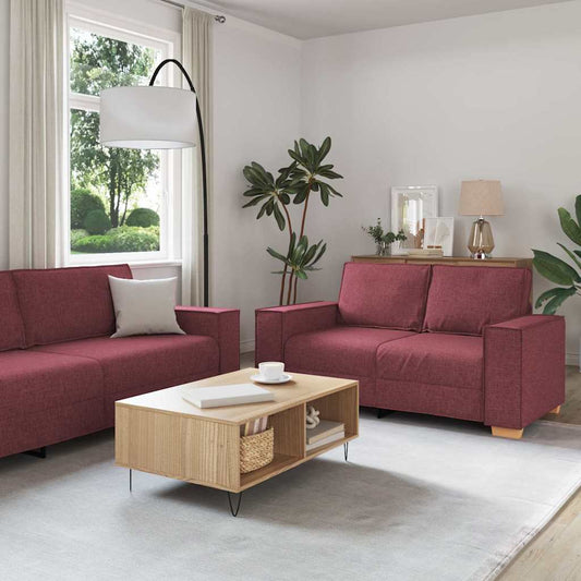 Kanapé 3 pcs Bordó 220 x 80 x 84 cm Lábbal kevert anyag