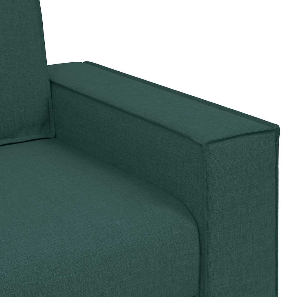 Kanapé 3 pcs Sötétzöld 220 x 80 x 84 cm Lábbal kevert anyag