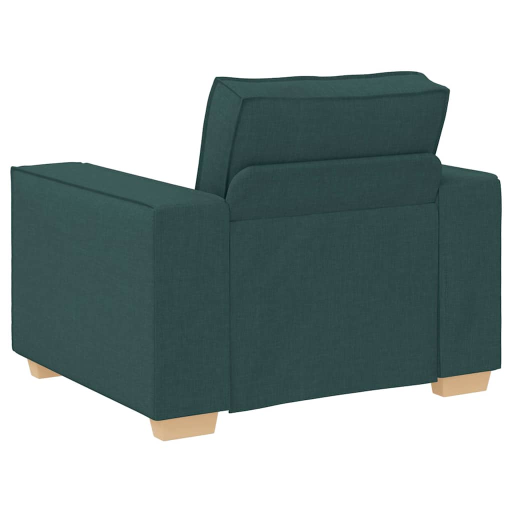 Kanapé 3 pcs Sötétzöld 220 x 80 x 84 cm Lábbal kevert anyag