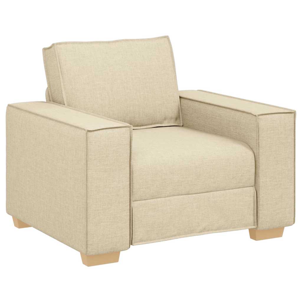 Kanapé 3 pcs Krém 220 x 80 x 84 cm Lábbal kevert anyag