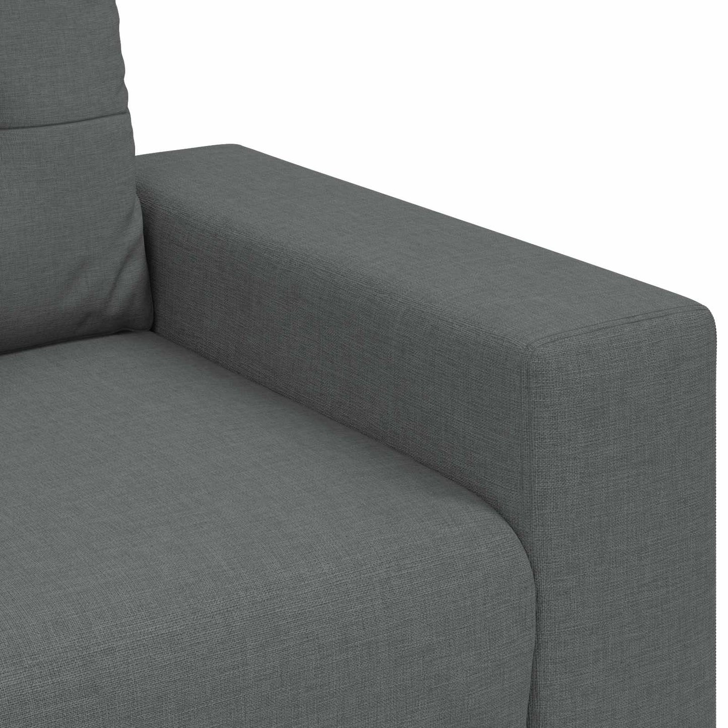 Kanapé 3 pcs Sötétszürke 221 x 80 x 80 cm Lábbal kevert anyag