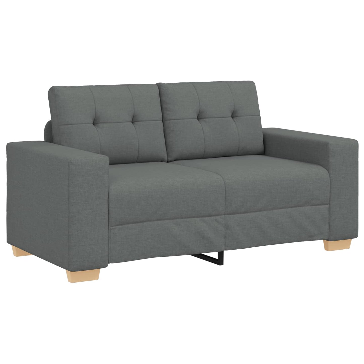 Kanapé 3 pcs Sötétszürke 221 x 80 x 80 cm Lábbal kevert anyag