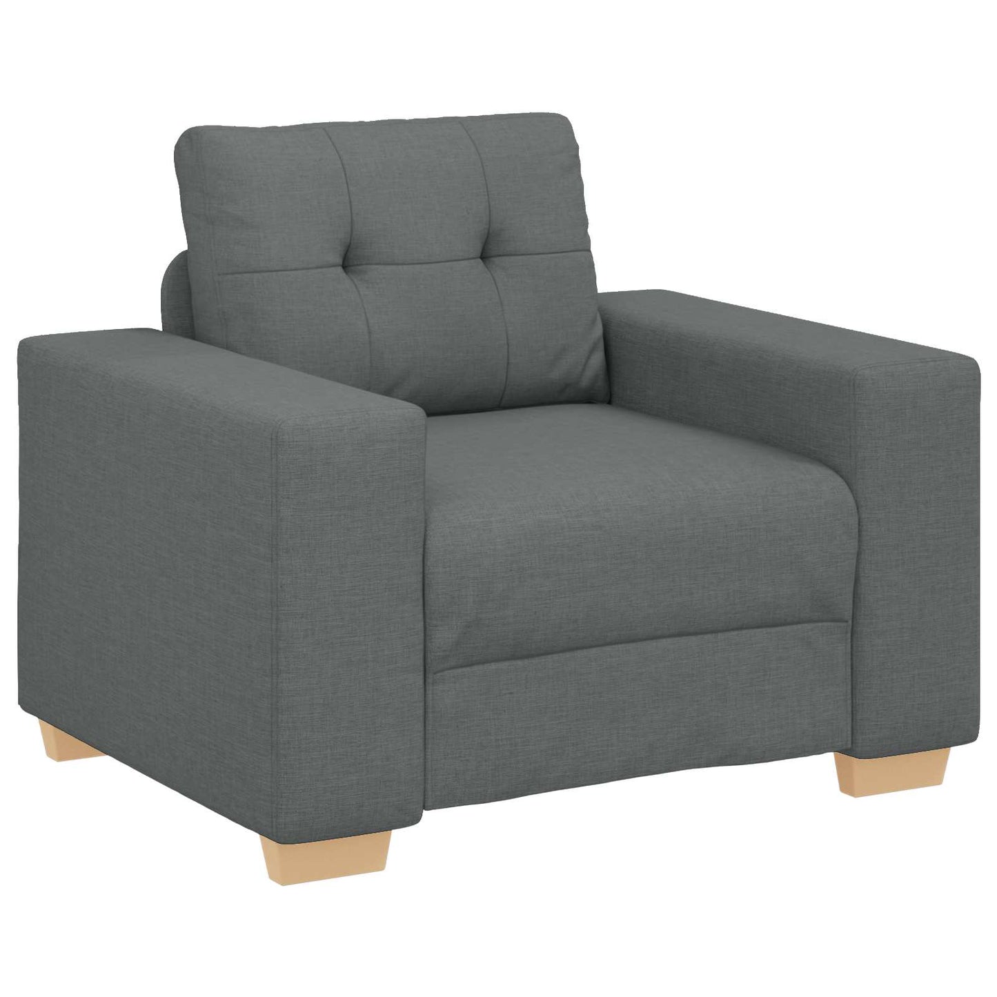 Kanapé 3 pcs Sötétszürke 221 x 80 x 80 cm Lábbal kevert anyag