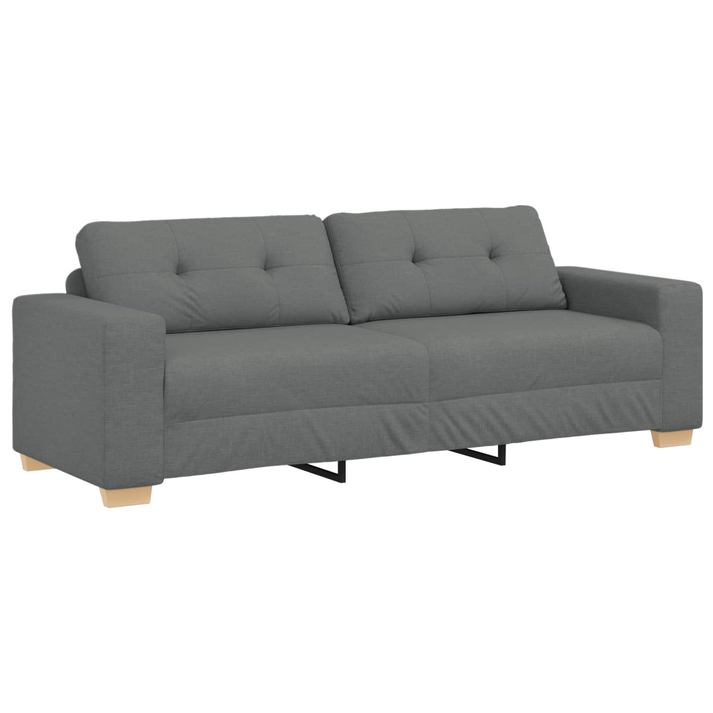 Kanapé 3 pcs Sötétszürke 221 x 80 x 80 cm Lábbal kevert anyag
