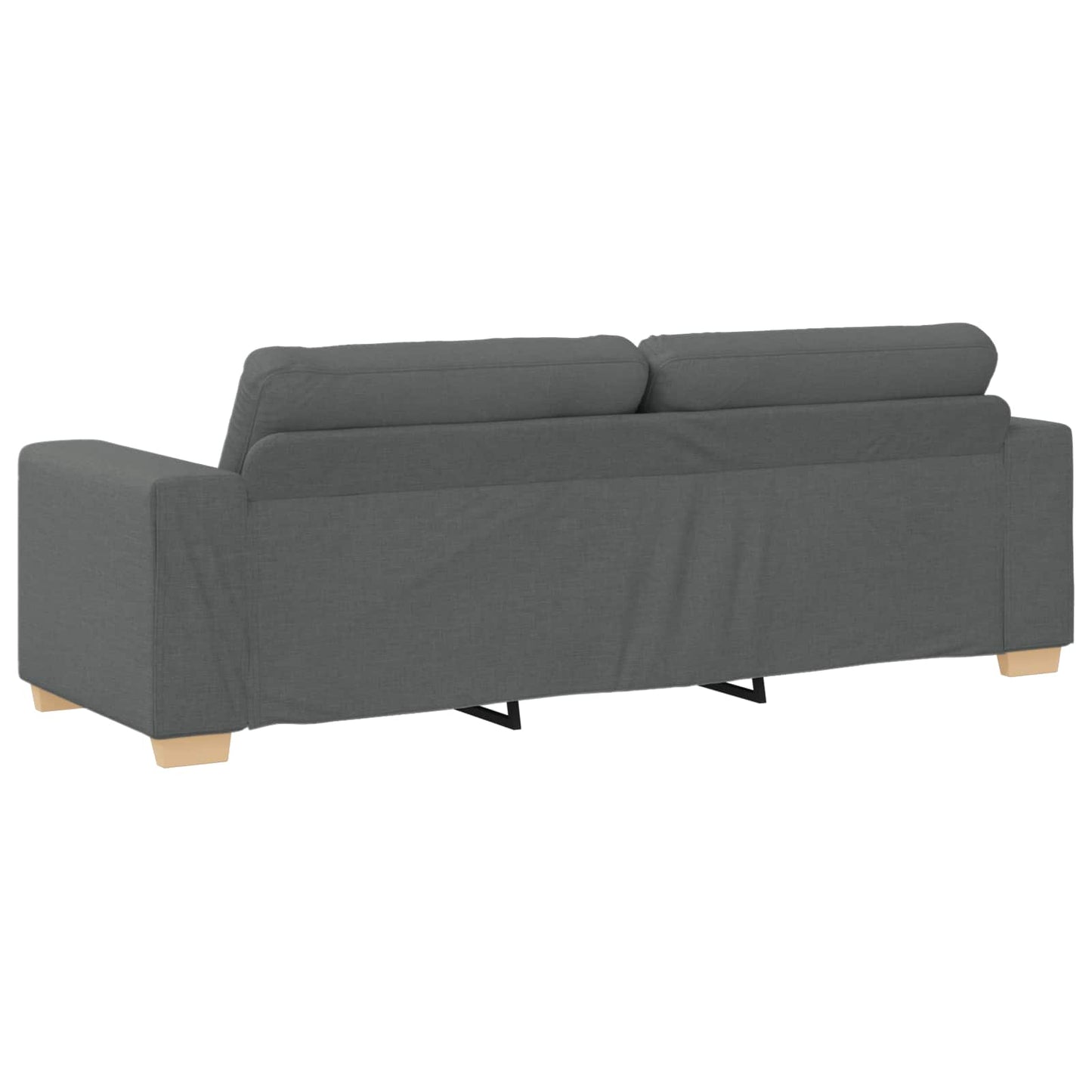 Kanapé 3 pcs Sötétszürke 221 x 80 x 80 cm Lábbal kevert anyag