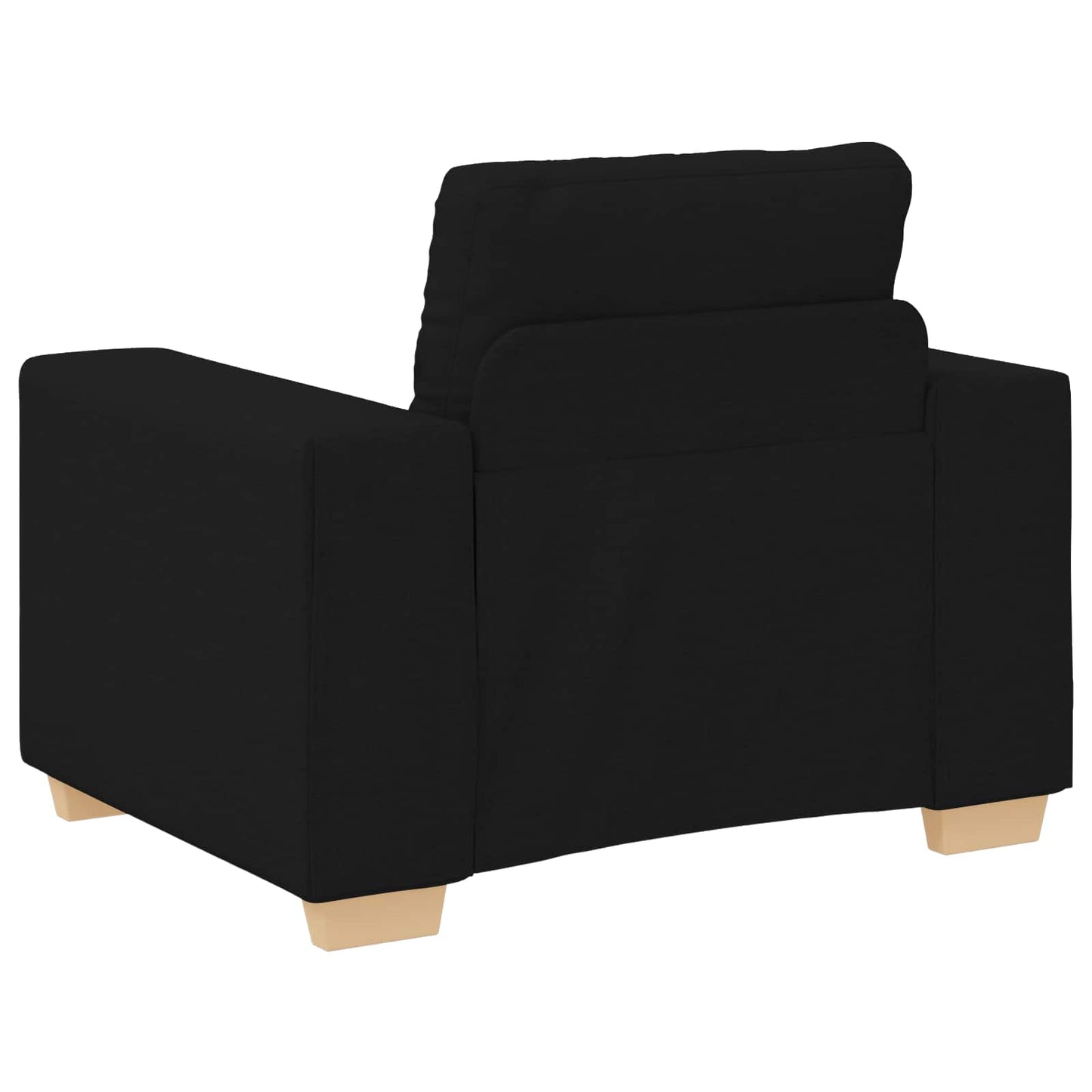 Kanapé 3 pcs Fekete 221 x 80 x 80 cm Lábbal kevert anyag