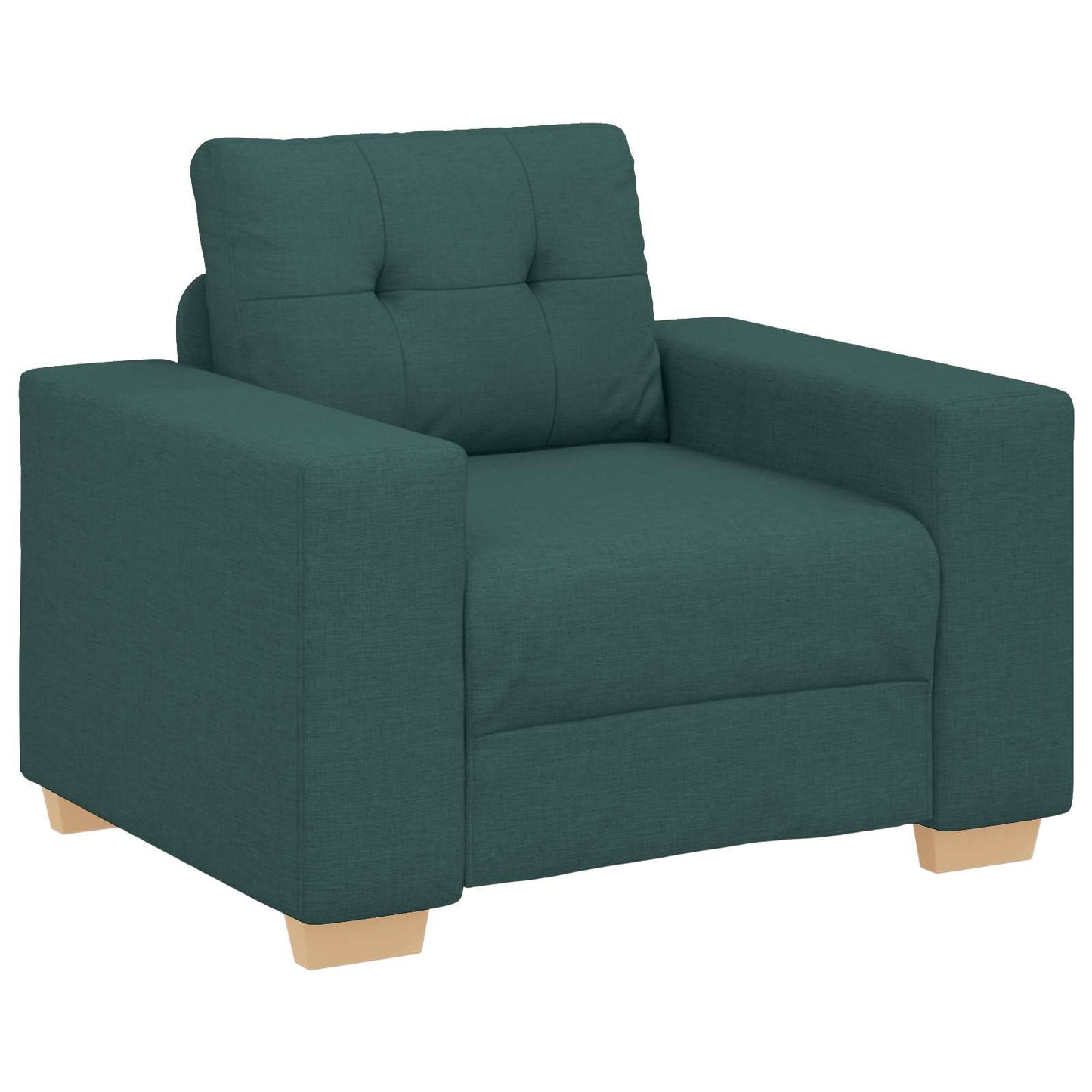Kanapé 3 pcs Sötétzöld 221 x 80 x 80 cm Lábbal kevert anyag