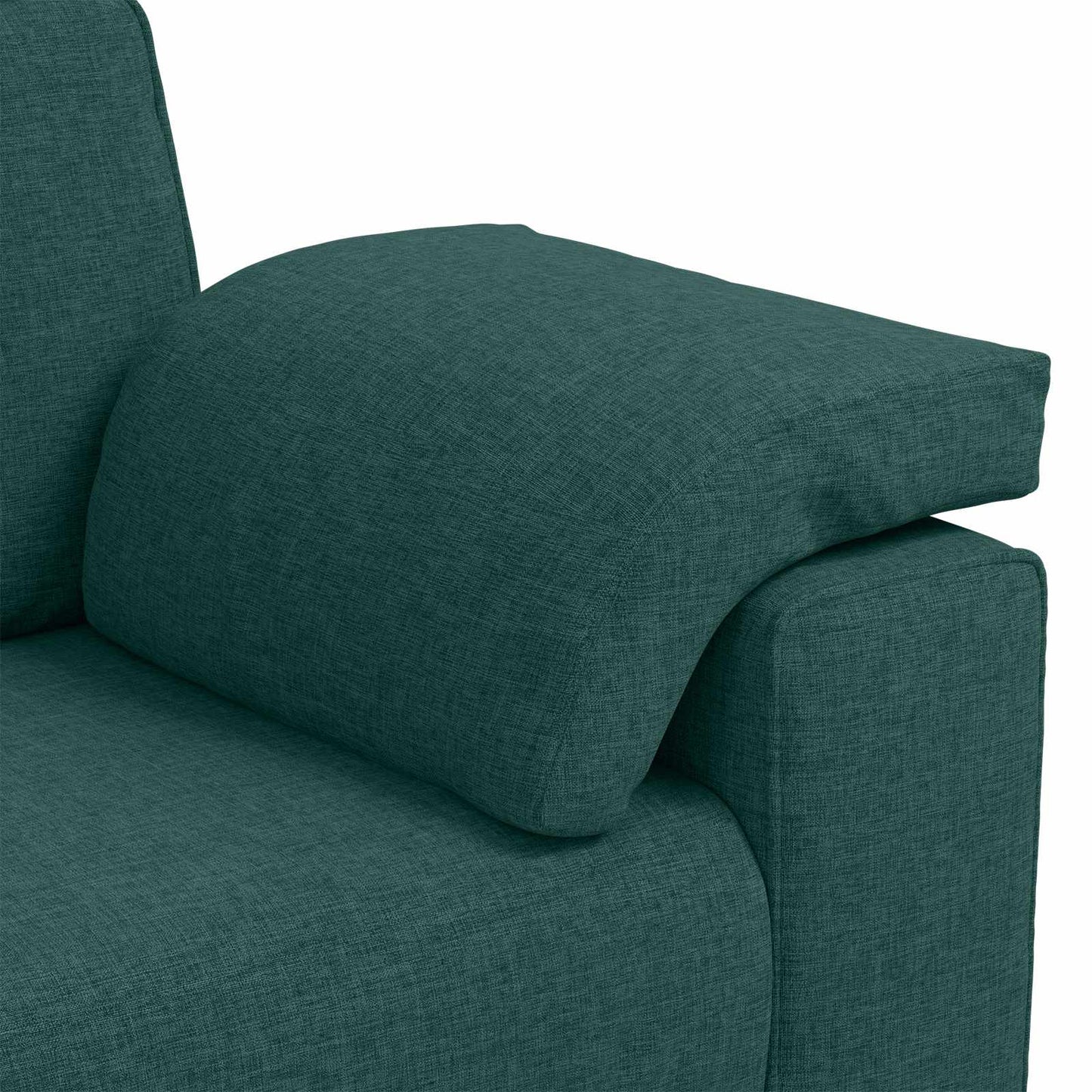 Kanapé 3 pcs Sötétzöld 219 x 80 x 82 cm Lábbal kevert anyag