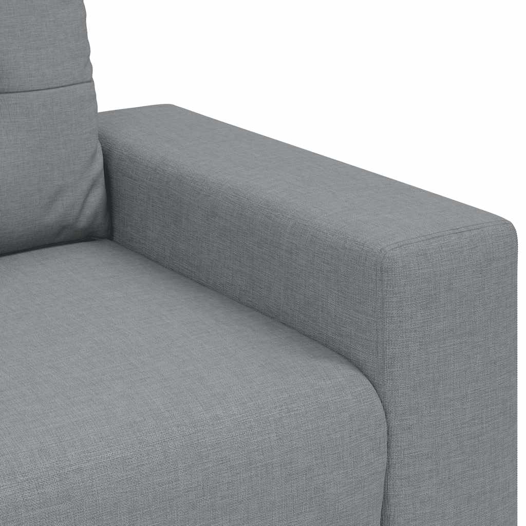 kétdb világosszürke szövet kanapégarnitúra párnákkal
