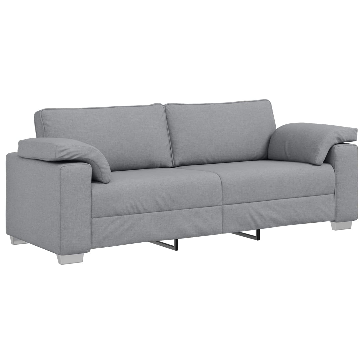 Kanapé 2 pcs Világosszürke 219 x 80 x 82 cm szövet