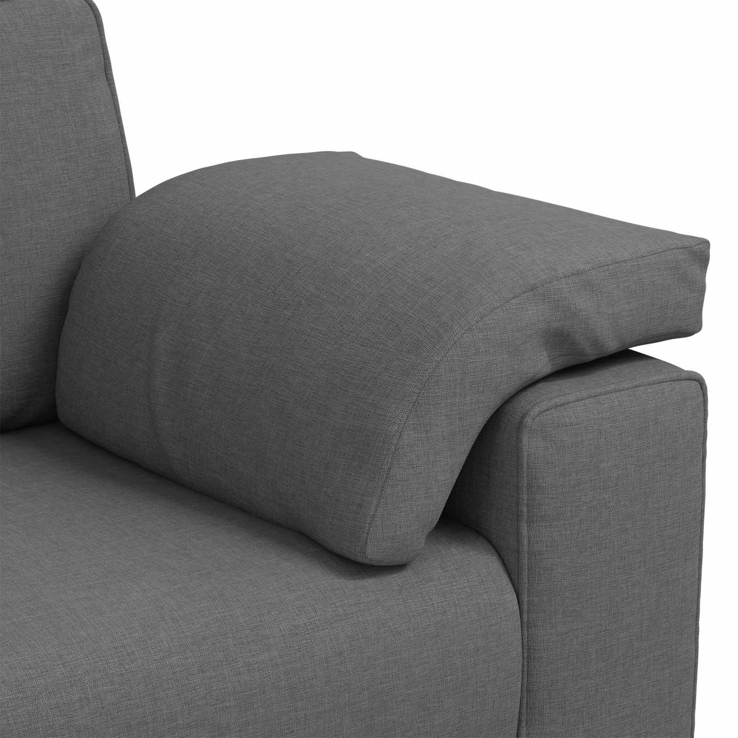 Kanapé 2 pcs Sötétszürke 219 x 80 x 82 cm szövet