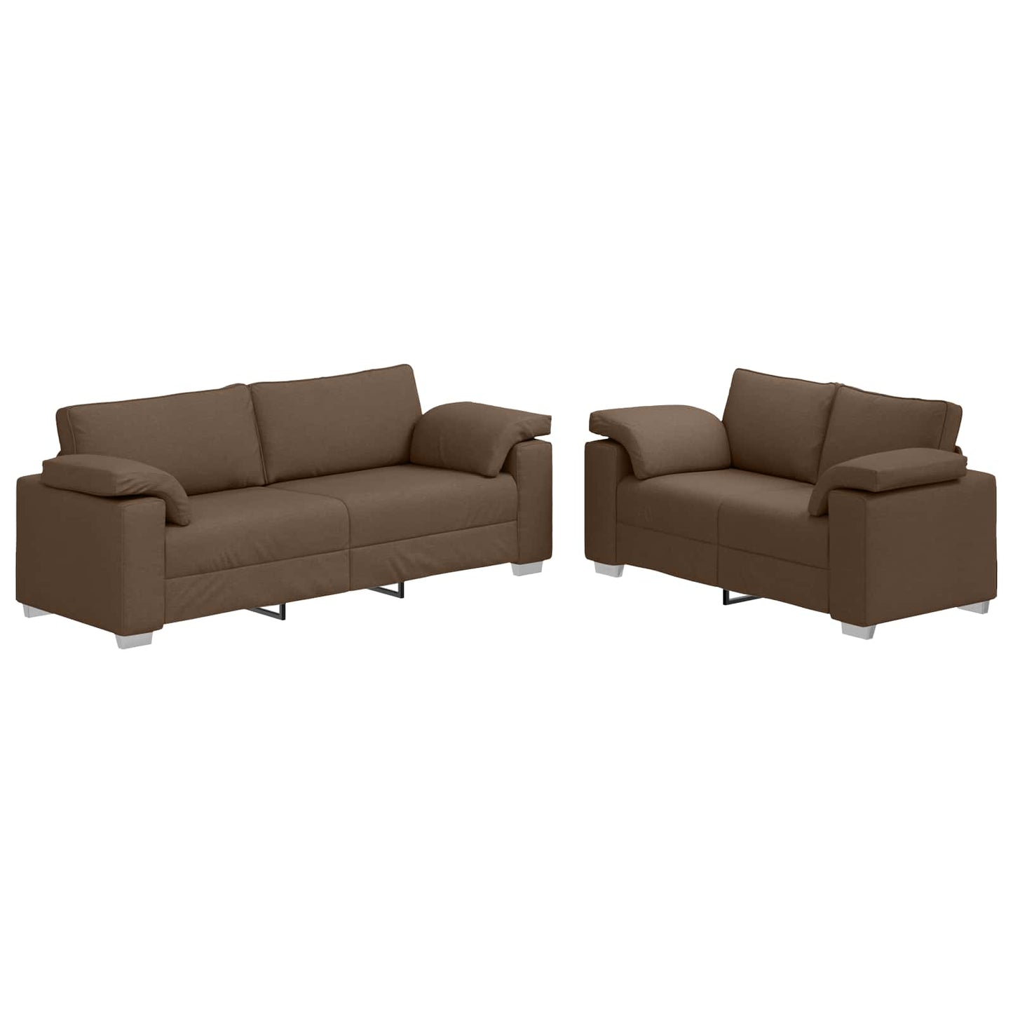 Kanapé 2 pcs Barna 219 x 80 x 82 cm szövet