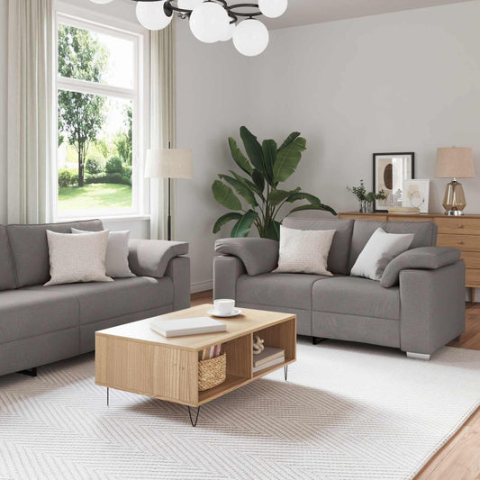 Kanapé 2 pcs Tópszínű 219 x 80 x 82 cm szövet