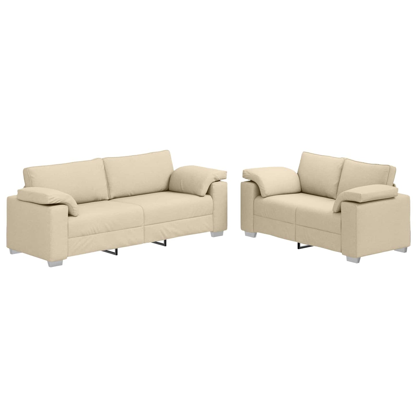 Kanapé 2 pcs Krém 219 x 80 x 82 cm szövet